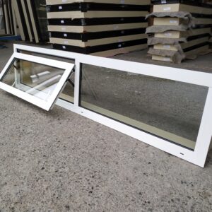 66314-White Alum Window Half Sash opening 1780×380 Double Glazed 1780w x 380h White Aluminium Window New