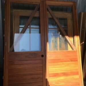 Internal Mahogany with T&G Rimu Panel French Door 1880w x 2390h 076565 Internal Mahogany with T&G Rimu Panel French Door 1880w x 2390h 076565