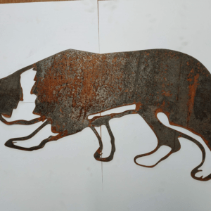 Sheep Dog Corten Fence Ornament 85017 Sheep Dog Corten Fence Ornament 85017
