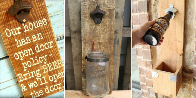Reclaimed Wood Bottle Openers
