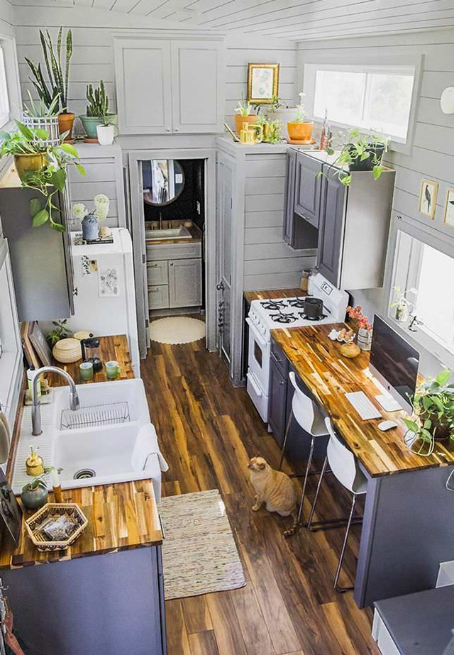 Recycled interiors for tiny homes