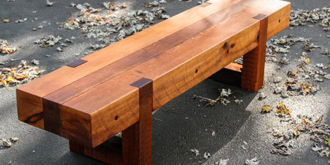 Recycled Wood Bench Seat