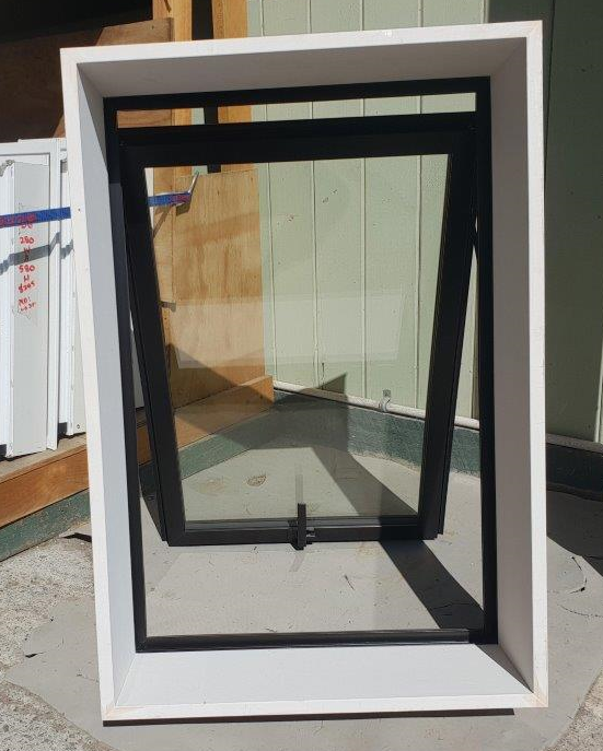20190911-84936_new_ebony_dg_window_3_int_opened_002_.png Double Glazed 585w x 860h Ebony Aluminium Window NEW - Image 2