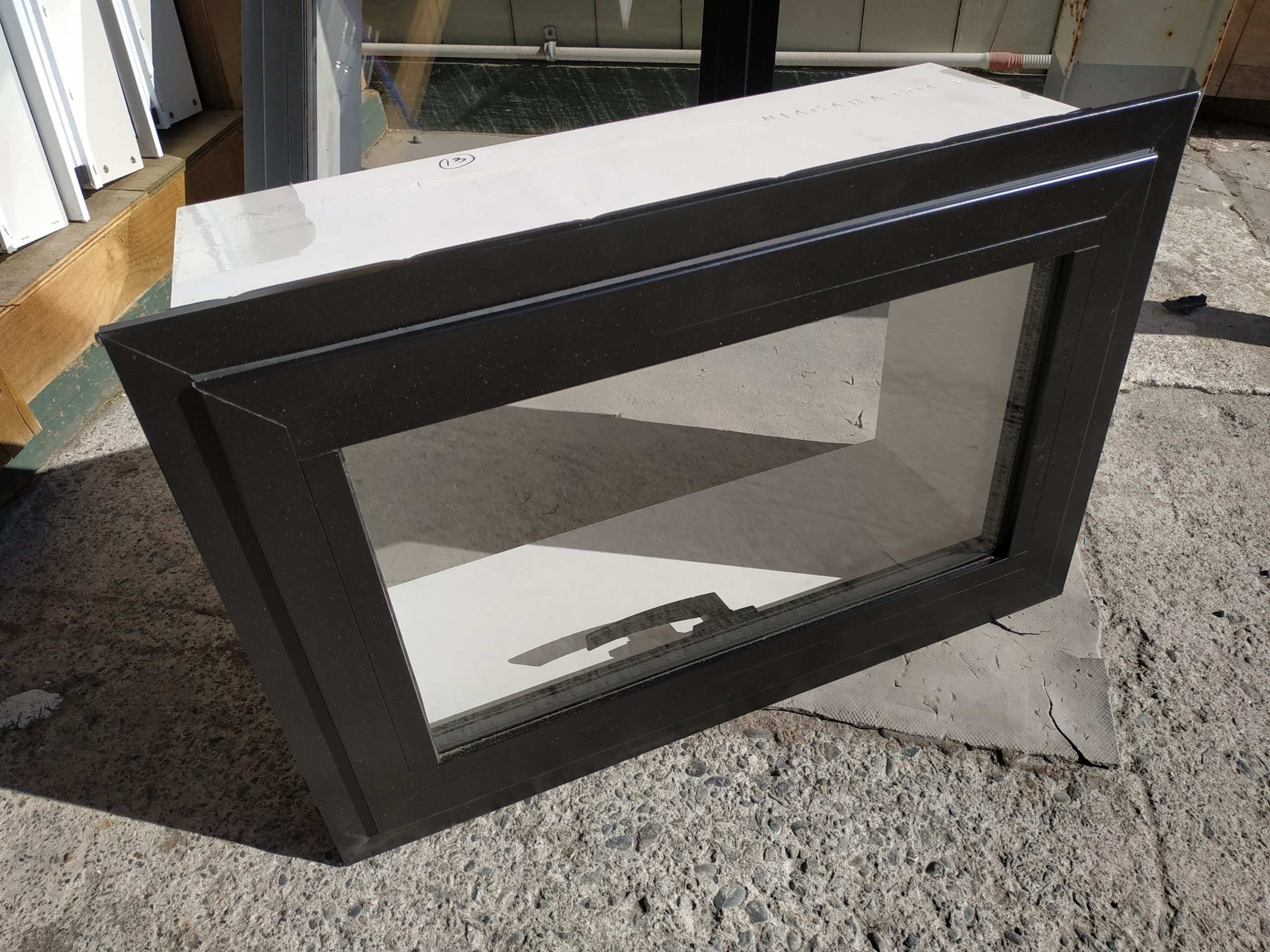 Aluminium Double Glazed Window Ebony NEW 85483 Aluminium Double Glazed Window Ebony NEW 85483