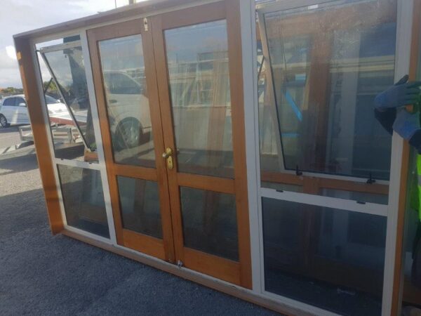 88309 French Door DG 2 pane with sidelights int opened windows