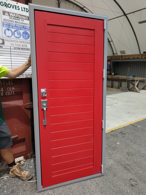 92137 Red Aluminium 810mm Door in Frame