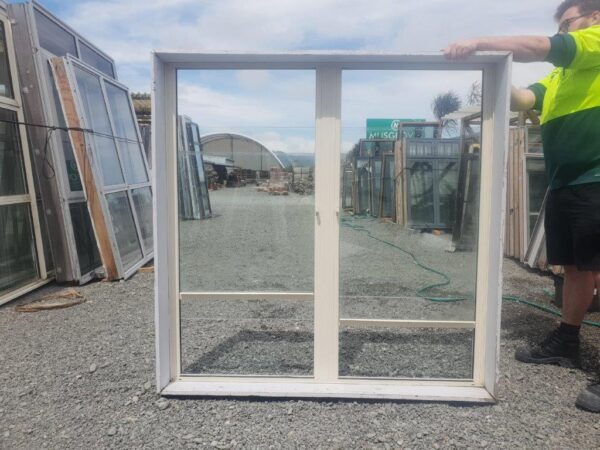 38408 Cream Alloy Double Hung Window int opened B