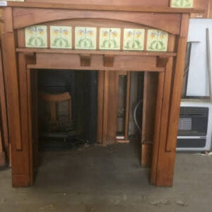 93190 Rimu FIre Surround Rimu Fire Surround with Ceramic Tile Feature