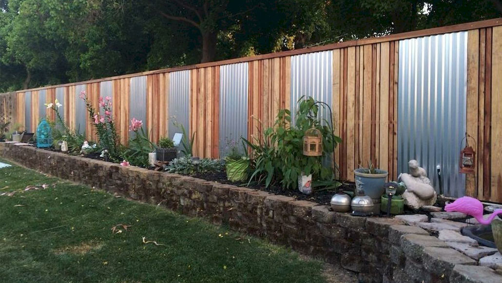 Corrugated Iron Fence Inspiration, Corrugated Metal Privacy Fence Diy