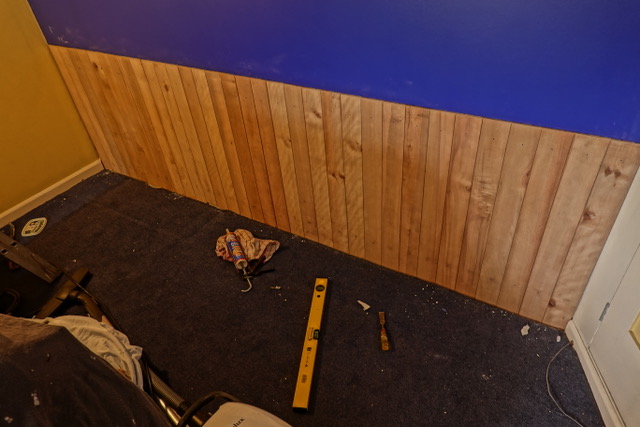 Living room makeover - Wainscoting, before