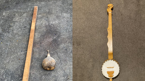 Recycled Totara Gourd Banjo