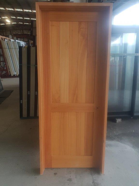 98333 Hardwood T&G 2 Panel Door in Frame side A