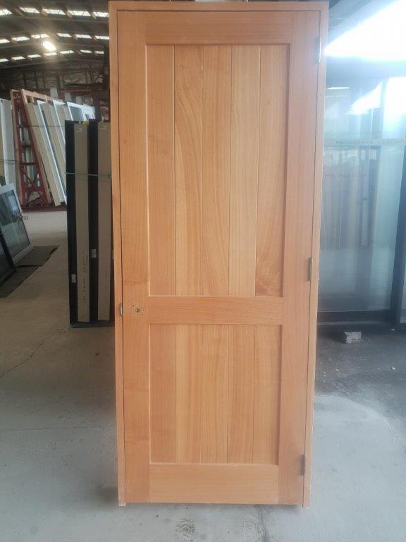 98333 Hardwood T&G 2 Panel Door in Frame side B