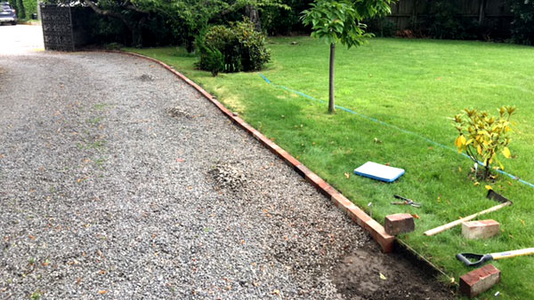 Brick Driveway Border