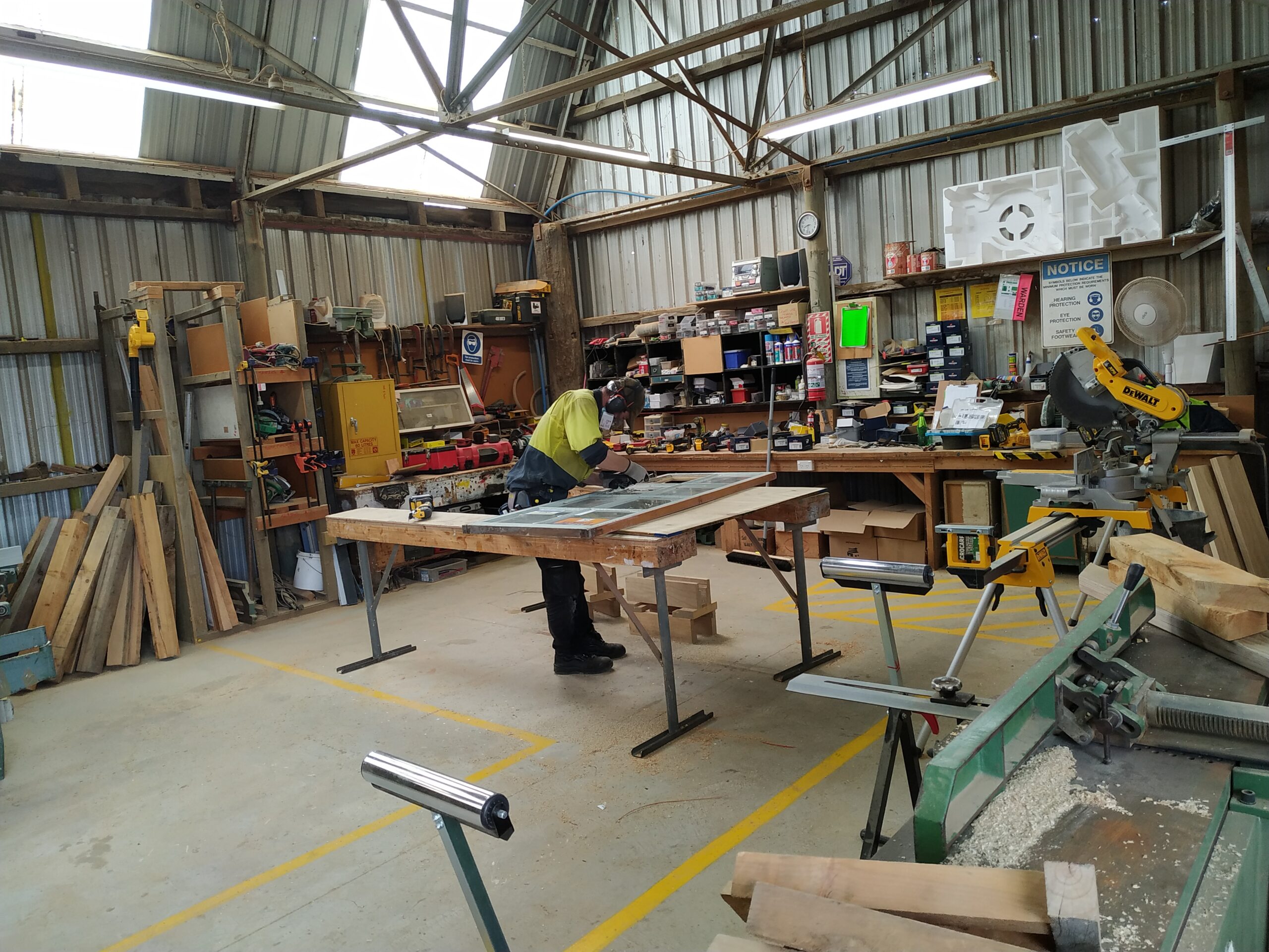 Railway shed sales office restoration - Workshop