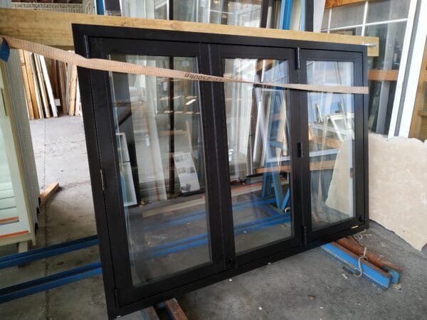 98288-New Ebony Bifold Window Safety Glass