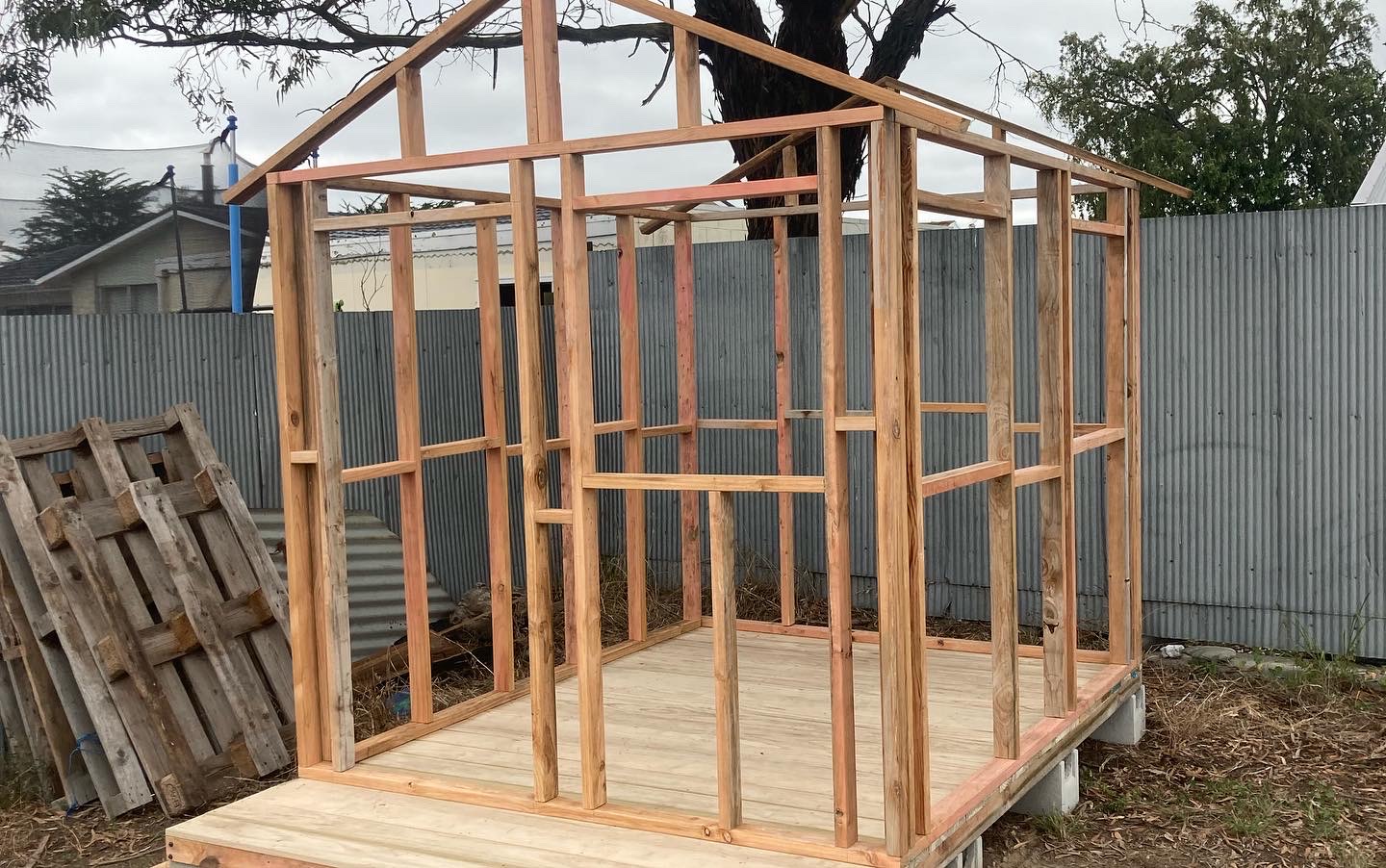 DIY Playhouse - Frame assembly