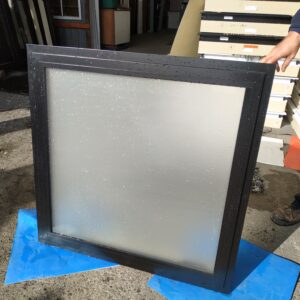 Ebony 900x900mm Opaque Safety New D/G Aluminium Window