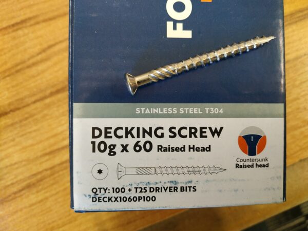 101868-SS Deck Screw 10g 60mm