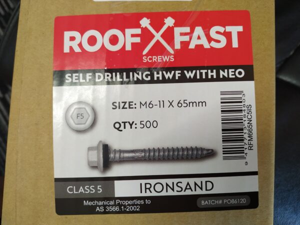 102076-Ironsand Screws Rooffast x 500