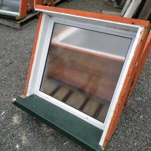 102543-Fixed Wooden 820×820 Window White Aluminium Window (fixed) in Older Style Frame