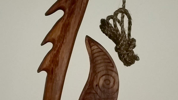 Maori carving in reclaimed Rimu