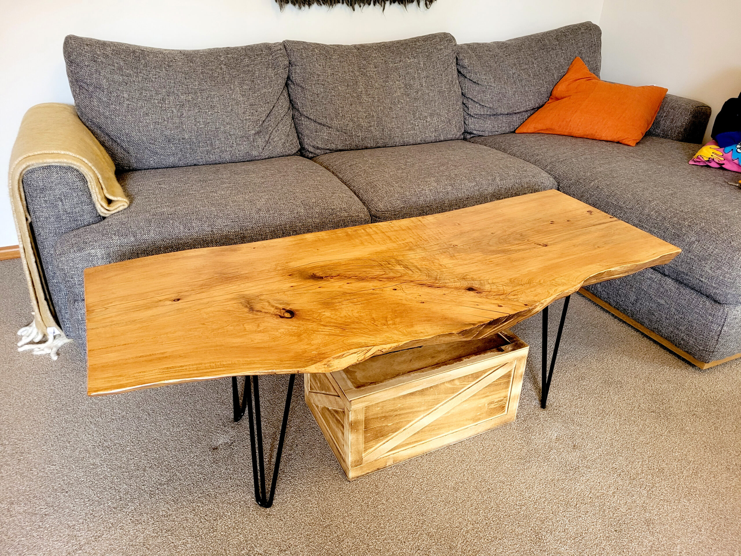 DIY Macrocarpa coffee table