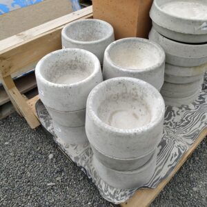 Concrete Dog Bowl Natural 350mm Diameter