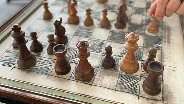 Recycled Timber Chess Board