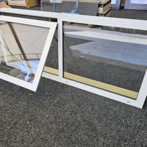 White NEW 1500x600mm Double Glazed 1 Fan Opening Aluminium Window