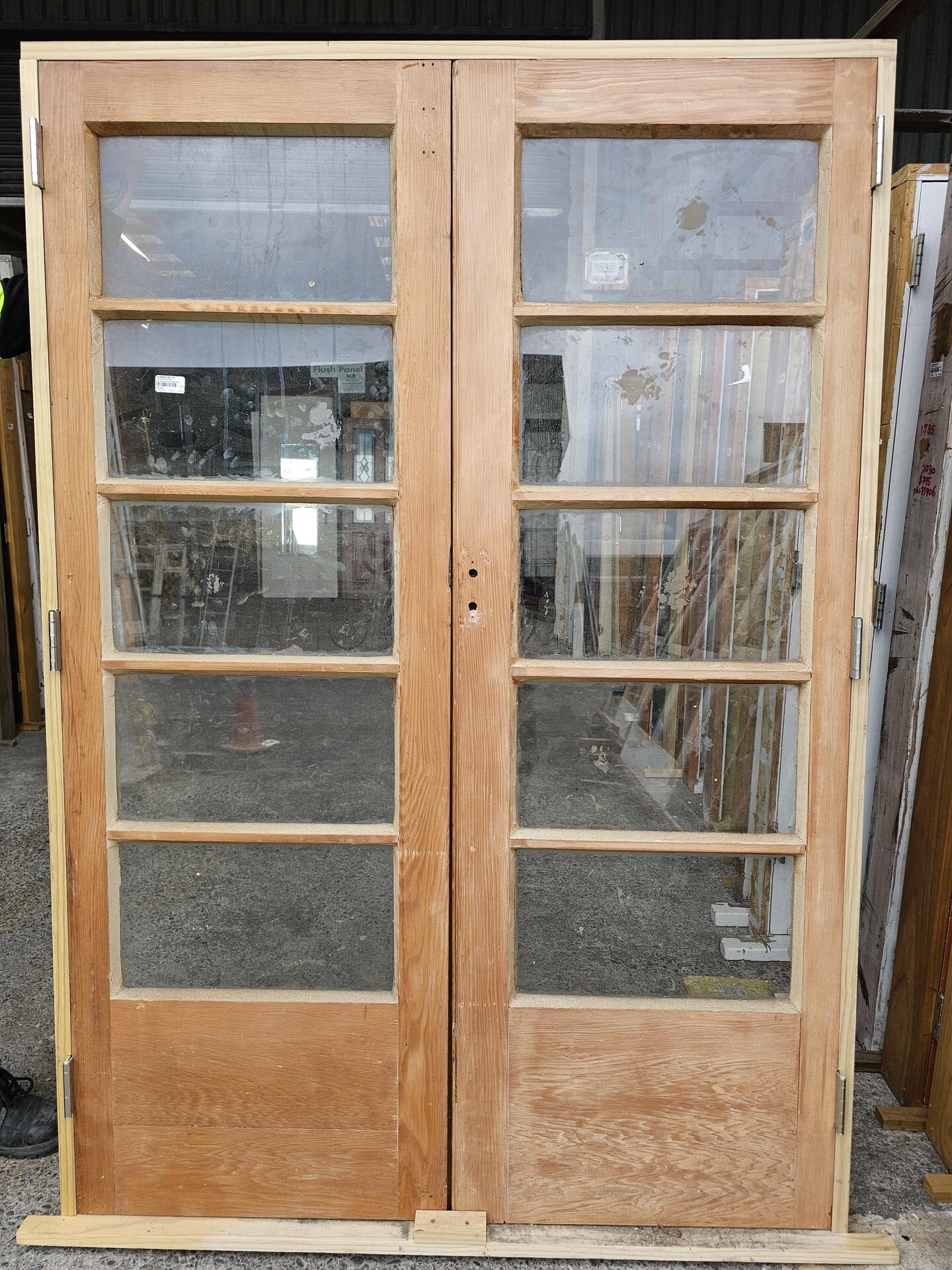 Cedar French Door 1425-2060-105782 (2) Ext Cedar 5 Pane French Door