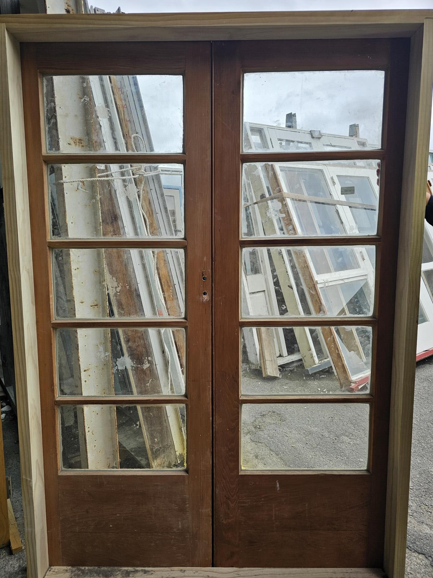 Cedar French Door 1425-2060-105782 (6) Ext Cedar 5 Pane French Door - Image 2