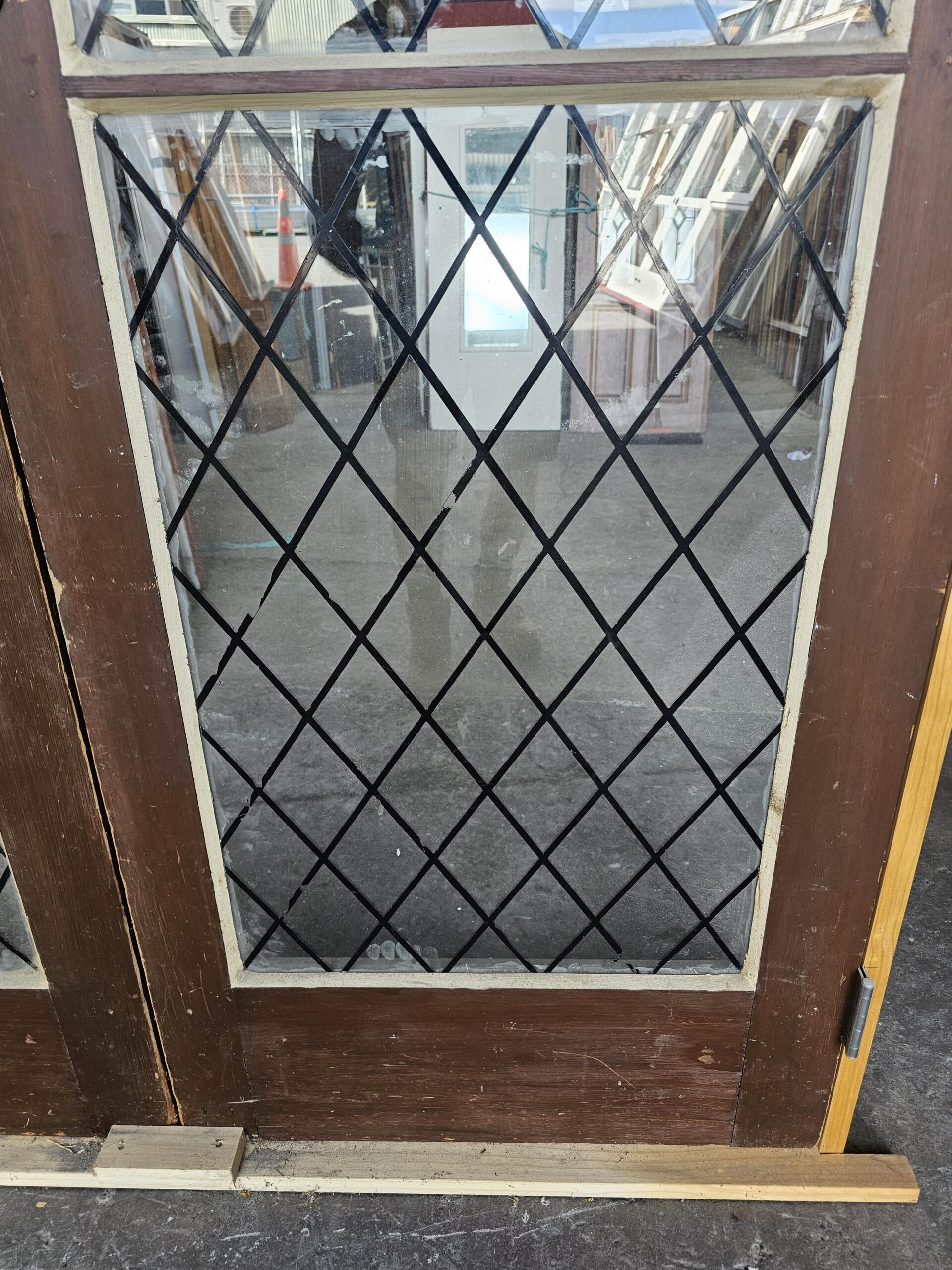 Ext Cedar French Door 1570×2050 – 98189 (5) Ext Cedar 2 Pane (Fake LeadLight Glass) French Door - Image 5