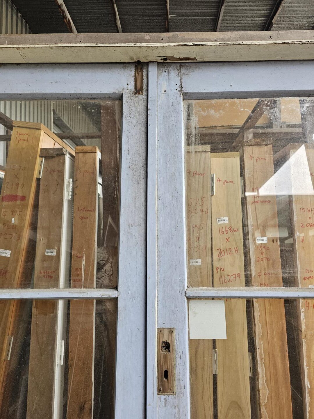 French Door 1530×2215 – 41869 (8) External Painted 3 Pane French Door - 1530x2215mm - Image 5