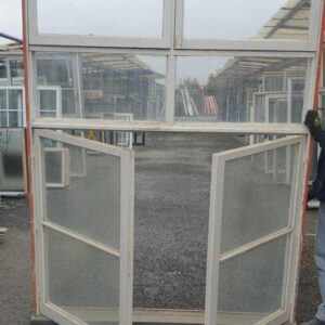 Wooden French Window with 2 Fan Opening - 1730x2330mm