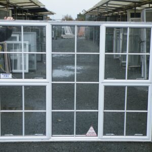 White Aluminium Colonial Window with 1 Fan Opening