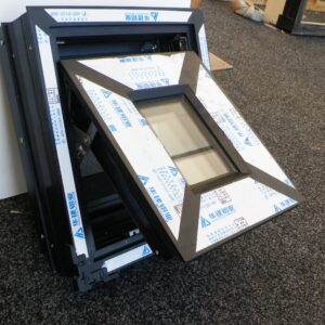 Ebony Triple Glazed Aluminium Window with 1 Fan Opening