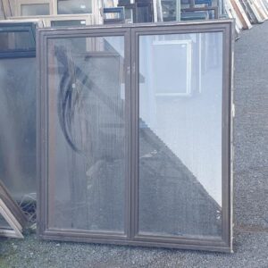 Brown Aluminium Window 1 Fan Opening