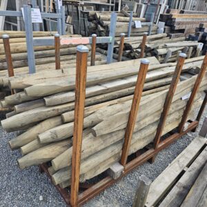 Pine Half Round Post / Pole (125-145mm) Diameter 1800mm Long