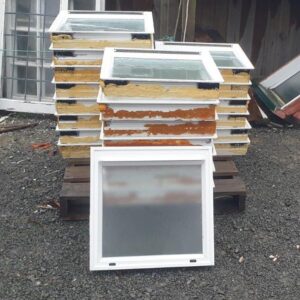 White Aluminium Fixed Window with vent