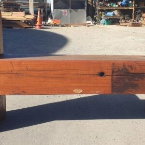 124277 Hardwood Bench Seat side A Hardwood Bench Seat 320 wide x 215 thick x1500 Long - Hardwood Legs