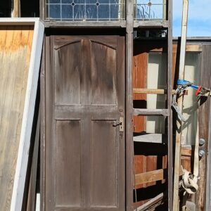 Ext Cedar Door and sidelight – 1355×2770 -56822 (2) External Cedar Door with Sidelight and Leadlight Toplight