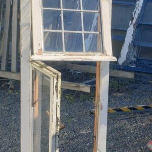 Wooden Split-Opening Leadlight Window