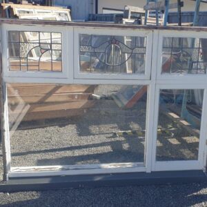 Wooden Coloured Leadlight Window