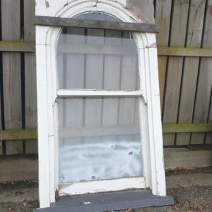Wooden Double Hung Window with Arch