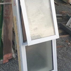 125260 Recycled Double Glazed White Window ext opened White Aluminium Double-Glazed Fan-Opening Window