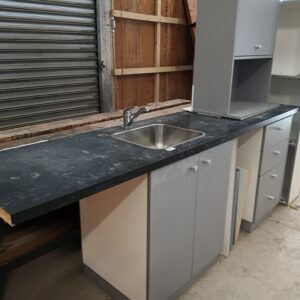 128490 kitchen (2) Grey Galley Style Kitchen with Dark Grey Top